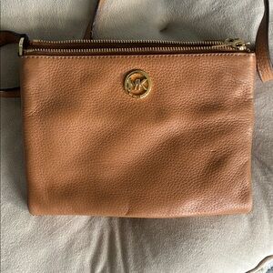 Michael Kors Brown Leather Shoulder Bag